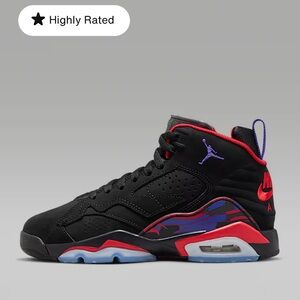 Jordan Jumpman MVP Black and Red Basketball Sneakers Boys Size 5